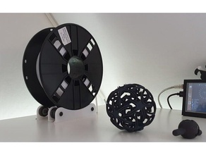 bunda roda polia remixar rolamento filamento suporte carretel porta bobinas universal 3d print model - Mito3D