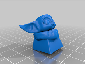 grogu - child keycap baby yoda grogu mandalorian 3d print model - Mito3D