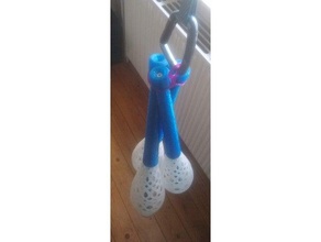 juggling clubs carabiner hanger 3d print model - Mito3D