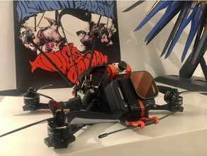 zaku v1 Cadre Couper dossiers impression drone fpv fr7 ouvert source 3d print model - Mito3D