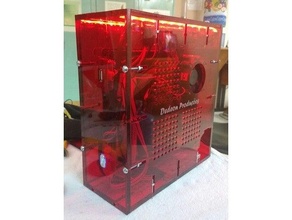 mini cpu case - laser cut computador gabinete raspberry 3d print model - Mito3D