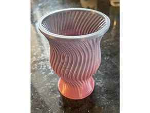 spirale vaso dual colore fiore multicolore matita titolare supporto penna arcobaleno contorto vasi 3d print model - Mito3D