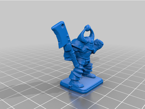 heroquest chaoswarrior cleaver 3d print model - Mito3D