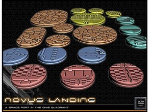 Novus Landung scifi Mini Basen 28mm Miniatur Sternsucher Wargaming 3d print model - Mito3D