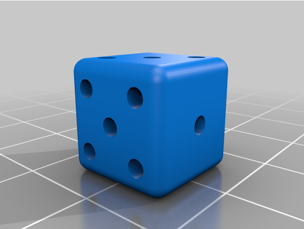 6-sided die dice easy print quick sided 3D print model - Mito3D