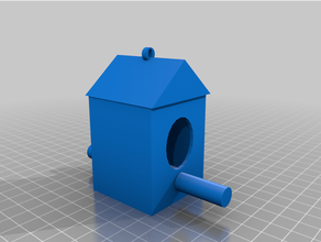 simple bird house birdhouse 3d print model - Mito3D