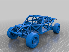 trophy truck bare chassis baja frame offroad racing vehicle 3d print model - Mito3D