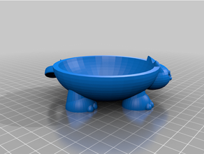 cat footed bowl cup dish kitten 3d print model - Mito3D