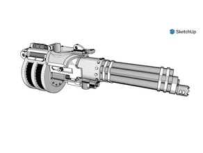 alternativa gatling blaster adeptus titanicus reaver titano 3d print model - Mito3D