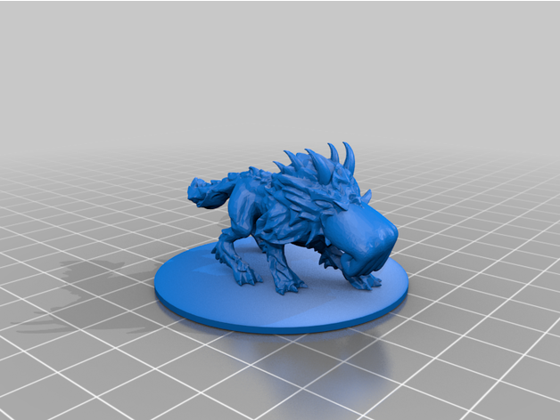 fistborkus abominio dnd mini miniatura prigione mostro lupo 3D print model - Mito3D