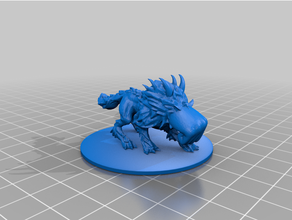 fistborkus abomination dnd mini miniature donjon monstre Loup 3d print model - Mito3D
