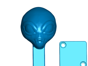 area 51 alien mailbox flag mount 5 inch 3d print model - Mito3D