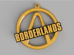 Borderlands logo llavero 3d impresora impresión autodesk fusión 360 2 3 diseño fusion360 llaveros 3d print model - Mito3D