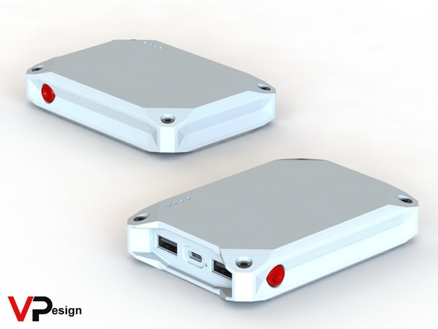güç banka type c 18w qc30 18650 pil durum kılıf hücre telefon hızlı şarj cihazı pd2 pd3 Taşınabilir aleti prototip etmek tip USB 3D print model - Mito3D