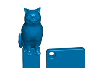 gatto cassetta postale bandiera montare 3d print model - Mito3D