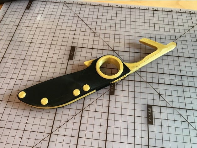 COVID 19 vuelta herramienta covid covid19 puerta abrelatas edc portada cuchillo bolsillo navaja muelle 3D print model - Mito3D