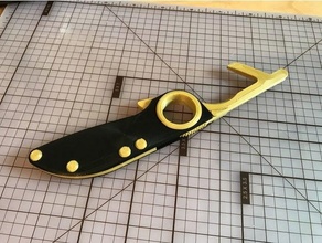 covid flip tool covid-19 covid19 door opener edc framelock knife pocket switchblade 3d print model - Mito3D