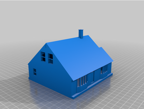 ho scale levittown house 3d print model - Mito3D