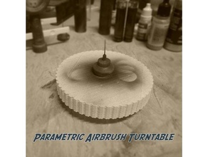 airbrush turn table parametric easy simple turntable 3d print model - Mito3D