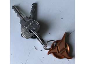 klingon insignia keychain attachment 3d keychains star trek enterprise tng voyager 3d print model - Mito3D