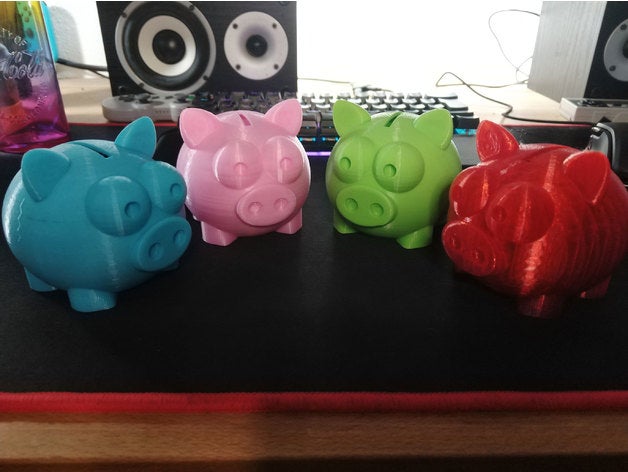 sparschwein mit deckel schwein spardose 3D print model - Mito3D