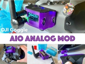 aio analog mod dji goggles fpv hd onshape rx5808 3d print model - Mito3D