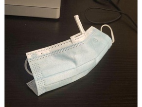 masque nez lunettes brouillard prévention anti fog agrafe 3d print model - Mito3D