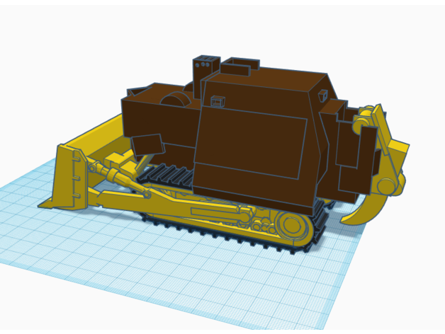 killdozer fixed tracks - multi-color bulldozer dozer heemeyer kill marvin 3D print model - Mito3D