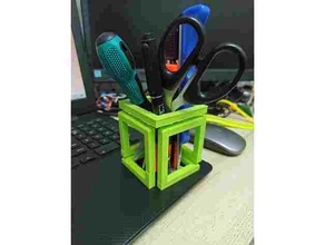 infinite cube pencil holder 3d print model - Mito3D