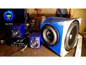 tang band 21 desk speakers & subwoofer 3d print model - Mito3D