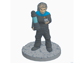 étoile randonnée femelle science officier 28mm 28mmscale légion miniature fiction scifi Star Trek voyageur 3d print model - Mito3D