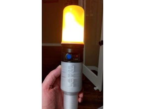 led tiki torch flame light 3d print model - Mito3D