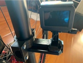 gopro montar bicicleta vaina mtb tenedor rápido lanzamiento doble montaña 3d print model - Mito3D