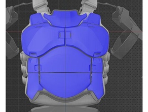 galactic bounty hunter chest armor cosplay galactac mandalorian prop star wars 3d print model - Mito3D