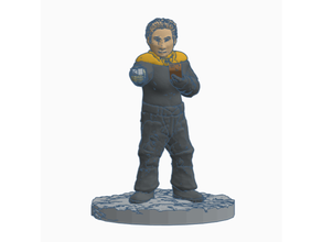 Star Wanderung weiblich Sicherheit Offizier 28mm 28mmscale Spiele Legion Miniatur Phaser Wissenschaft Fiktion scifi Platz Trek 3d print model - Mito3D
