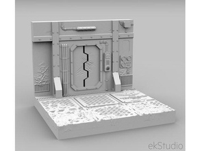 sci fi scenico base primaris marino 40k alieno necromunda scenario spacehulk spazio tiranidi wargaming warhammer 3d print model - Mito3D