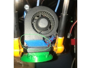 anycubic kossel radial Kühlung Ventilator montieren 50x20 Delta 3d print model - Mito3D
