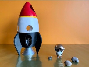 Jahrgang Raumschiff Spielhaus Aktion Magnet magnetisch Rakete Platz Sylvanian Familien Spielzeug 3d print model - Mito3D