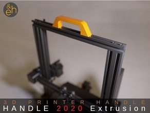 3d printer handle 2020 extrusion - creality ender 3 5 cr-10 anycubic anet geeetech etc mount parts printing accessory carry filament hack improvement mobile transport 3d print model - Mito3D