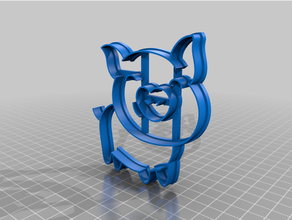 piggy cookie cutter cookiecutter pig 3d print model - Mito3D