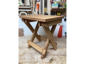 folding stool woodworking 3d print model - Mito3D