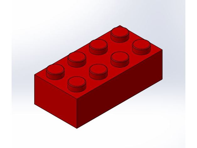 dinamarquês estilo construção blocos 2x2 4x2 Lego tijolo 2x4 compatível 3D print model - Mito3D