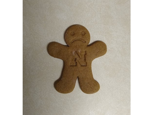 Nebraska cornhusker Pão gengibre cortador 2 Natal Faculdade biscoito Cortador biscoitos cortadores cornhuskers homem descascadores ncaa 3D print model - Mito3D