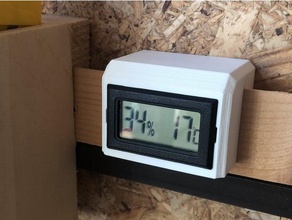 Digital Hygrometer Thermometer montieren Französisch Klampe Verschmelzung 360 Quelle Fall Mantel Halter Unterstützung Stand 3d print model - Mito3D