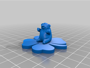 feliz porco chaveiro decoração 3d print model - Mito3D