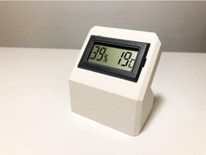 hygrometer thermometer tabletop stand fusion 360 source case mount holder 3d print model - Mito3D