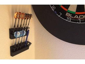 wall mounted dart holder soft steel darts mount 3d print model - Mito3D