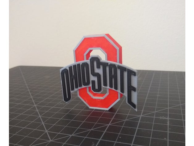 Ohio logo castaño indias castaños Universidad fútbol NCAA 3D print model - Mito3D