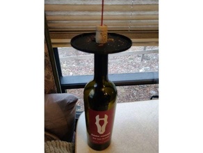 vino botella incienso soporte 3d print model - Mito3D