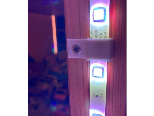 LED bande titulaire soutien licou led leiste 3D print model - Mito3D